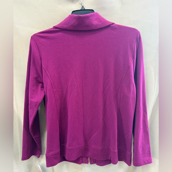 NWT Karen Scott sport zip up passion flower jacket - Picture 4 of 4